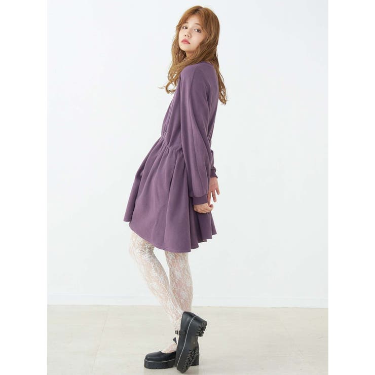 フリースドルマンミニワンピース[品番：MKSW0026557]｜merry jenny