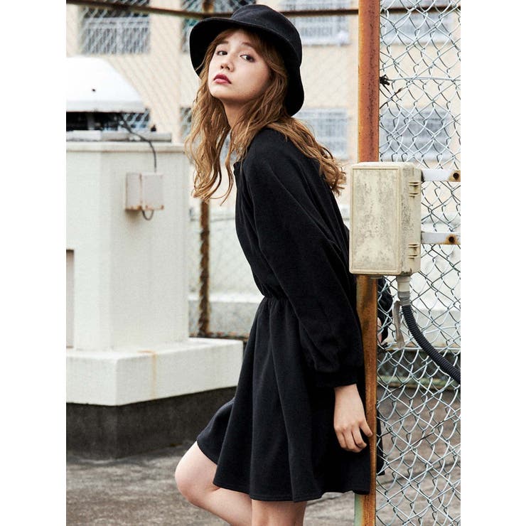 フリースドルマンミニワンピース[品番：MKSW0026557]｜merry jenny