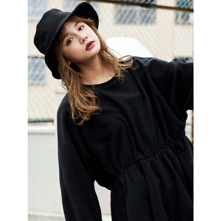 フリースドルマンミニワンピース[品番：MKSW0026557]｜merry jenny