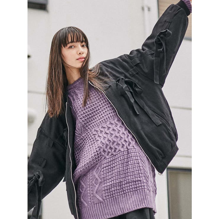Ribbon Stitch blouson[品番：MKSW0026976]｜merry jenny