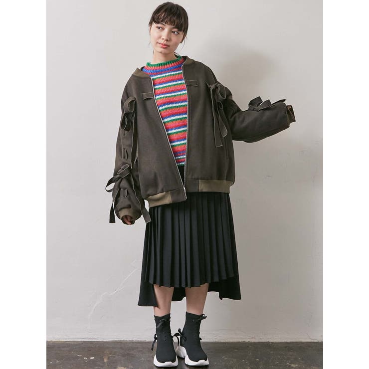 Ribbon Stitch blouson[品番：MKSW0026976]｜merry jenny（メリージェ
