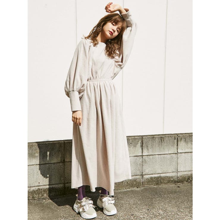 ギャザースリーブフリースワンピース 品番 Mksw Merry Jenny メリージェリー のレディースファッション通販 Shoplist ショップリスト