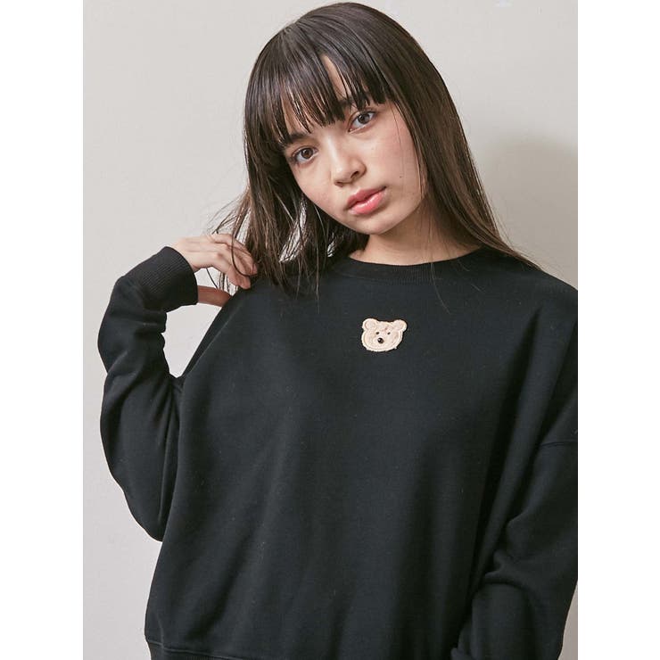 bear faceトレーナー[品番：MKSW0027001]｜merry jenny