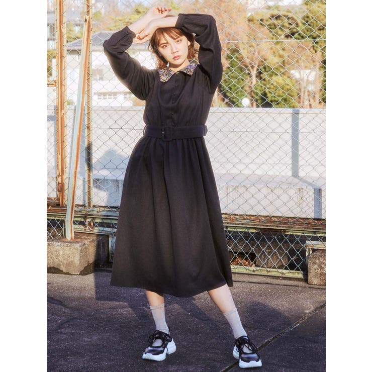 はるいろスカラップカラーワンピース[品番：MKSW0028119]｜merry jenny