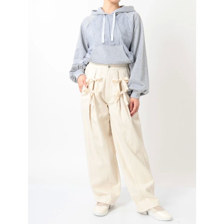 merry jenny リボンワイドパンツ merry jenny（メリージェニー）の「リボンワイドパンツ（）」 - WEAR