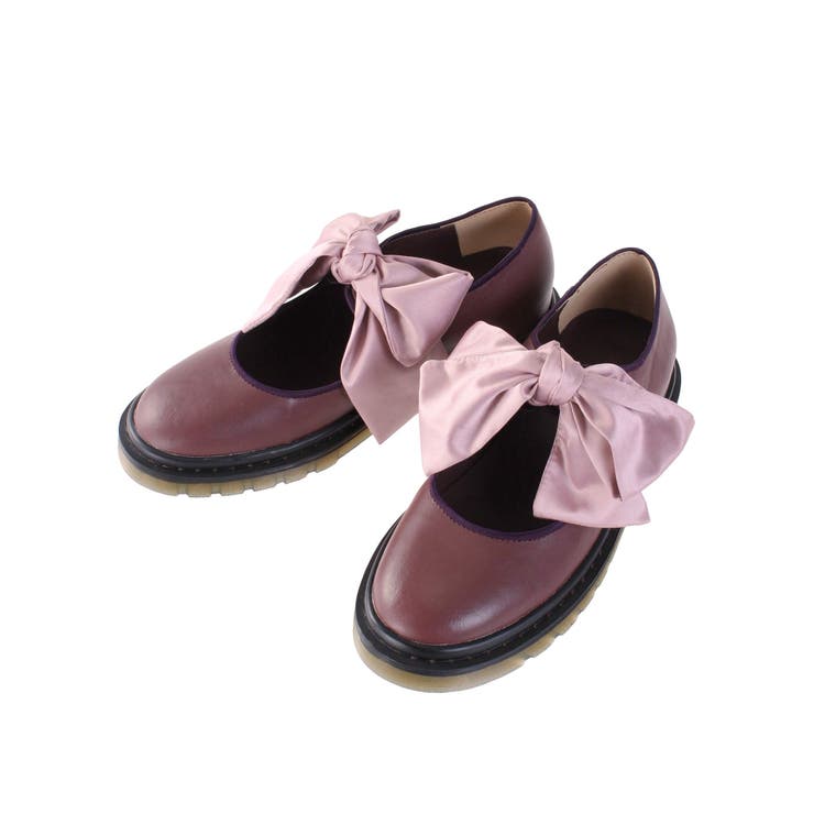 サテンリボンフラットシューズ[品番：MKSW0028143]｜merry jenny 