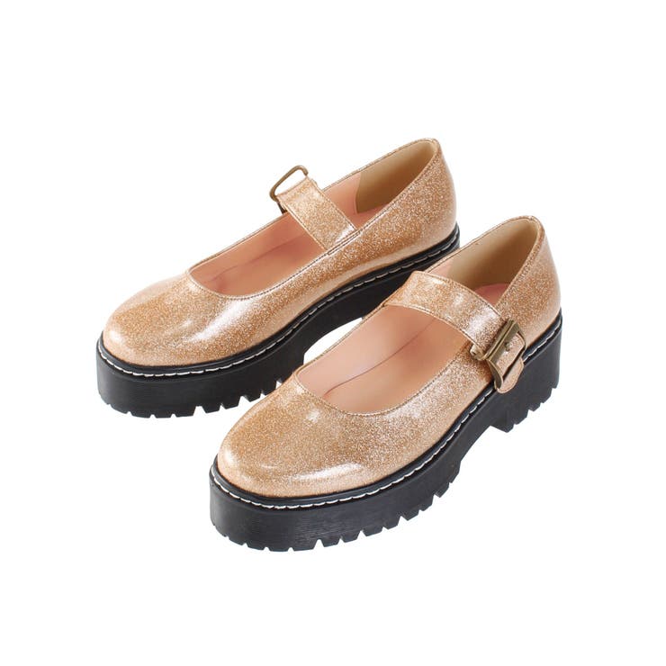 ラメストラップラバーシューズ[品番：MKSW0028144]｜merry jenny