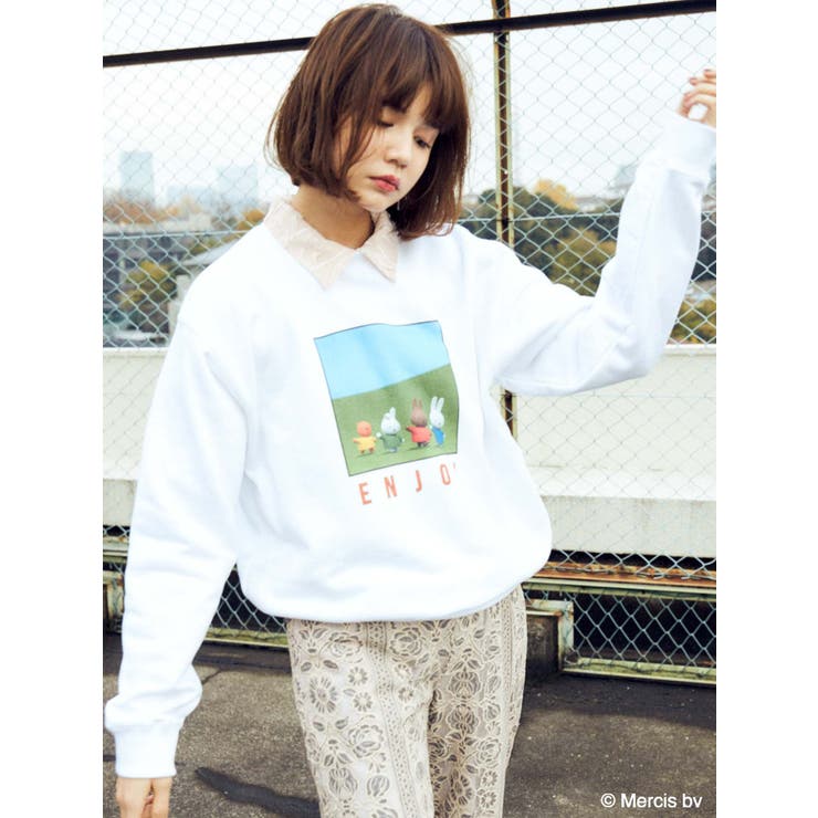 メリージェニー ENJOY miffy トレーナー ホワイト ENJOY miffyトレーナー[品番：MKSW0028157]｜merry jenny