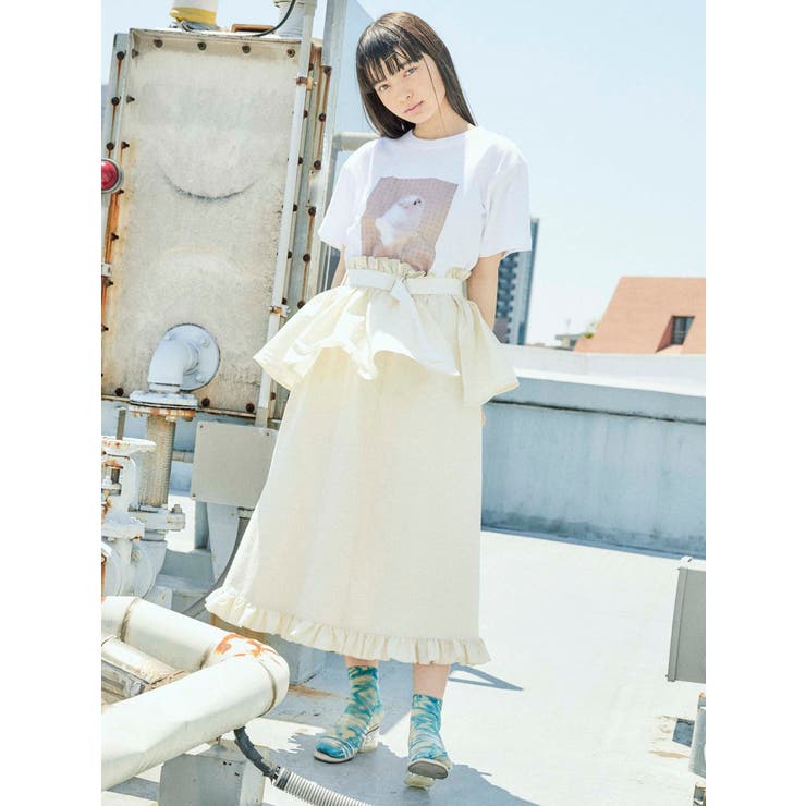 merry jenny flowerイレギュラーヘムミディアムスカート merry jenny