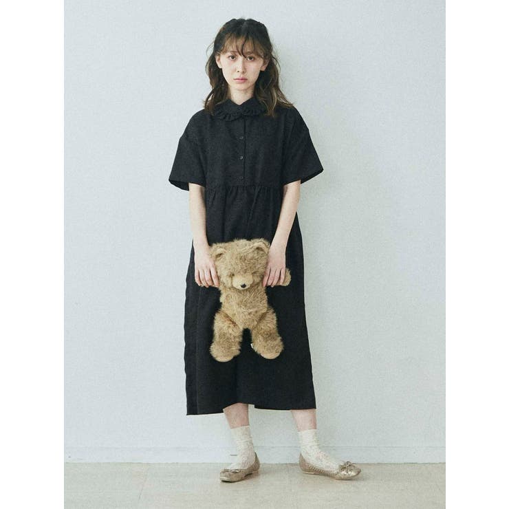 オカザキさんの喪服ワンピース(ダマスク柄)[品番：MKSW0030711