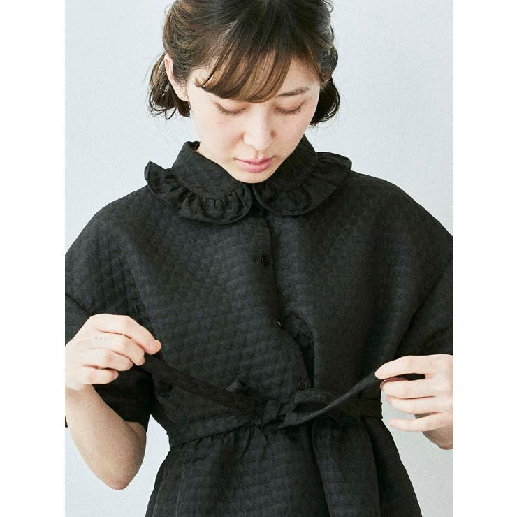 オカザキさんの喪服ワンピース(ハート柄)[品番：MKSW0030712