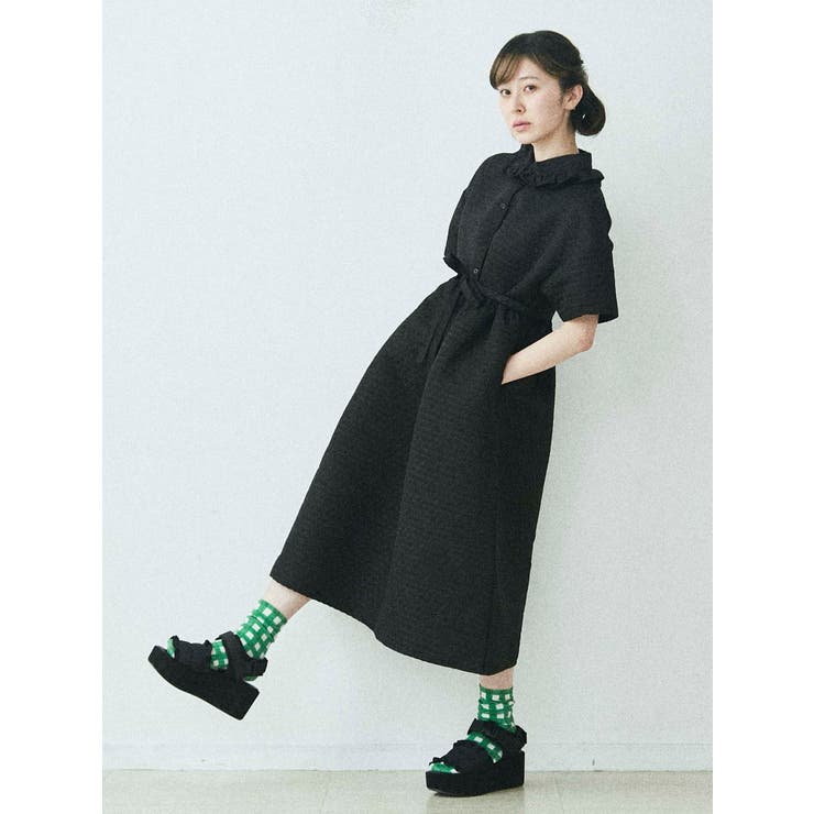 オカザキさんの喪服ワンピース(ハート柄)[品番：MKSW0030712