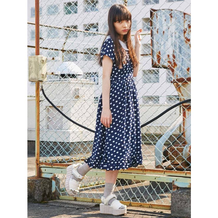 大特価 チラシ ドットワンピース[品番：MKSW0030984]｜merry jenny（メリージェ Sサイズ