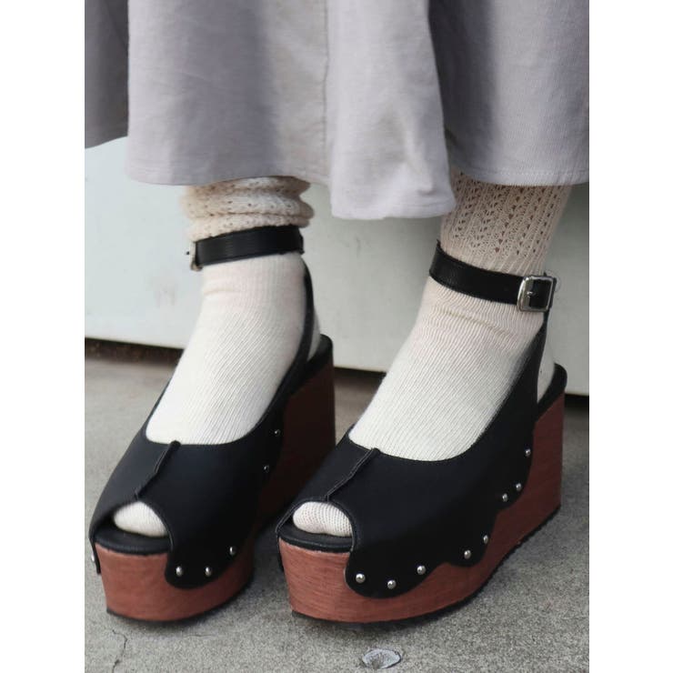 merry jenny うねうねサボサンダル ブラウン merry jenny うねうねサボサンダル ブラウン