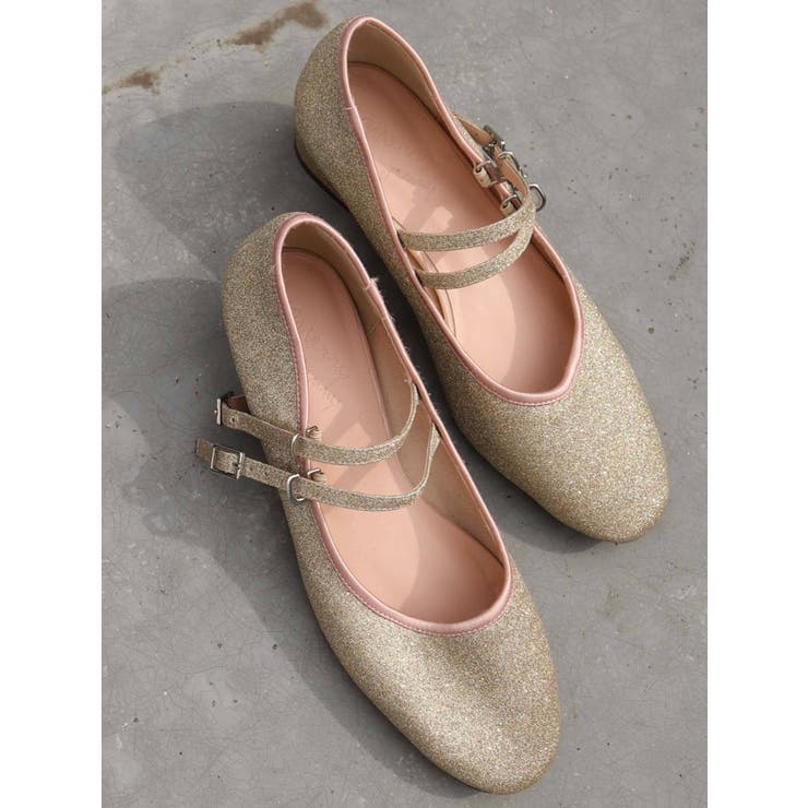 グリッターダブルストラップshoes[品番：MKSW0031315]｜merry