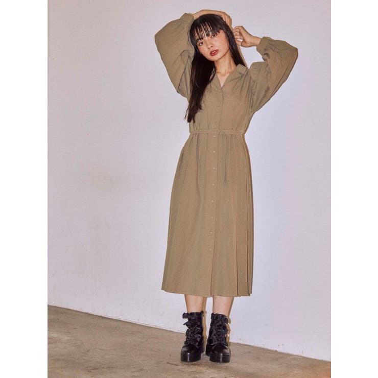 ボリュームスリーブオープンカラーワンピース 品番 Mksw Merry Jenny メリー ジェリー のレディースファッション通販 Shoplist ショップリスト