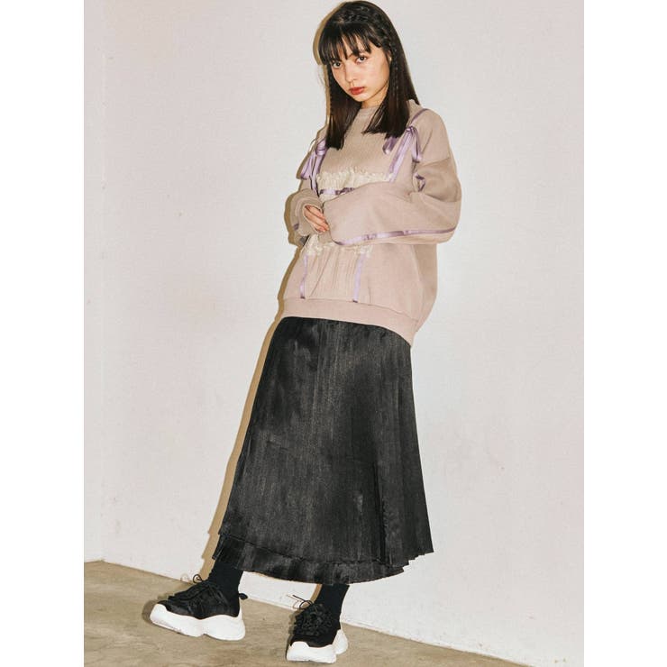 switchレーススウェット[品番：MKSW0034145]｜merry  jenny（メリージェ二ー）のレディースファッション通販｜SHOPLIST（ショップリスト）