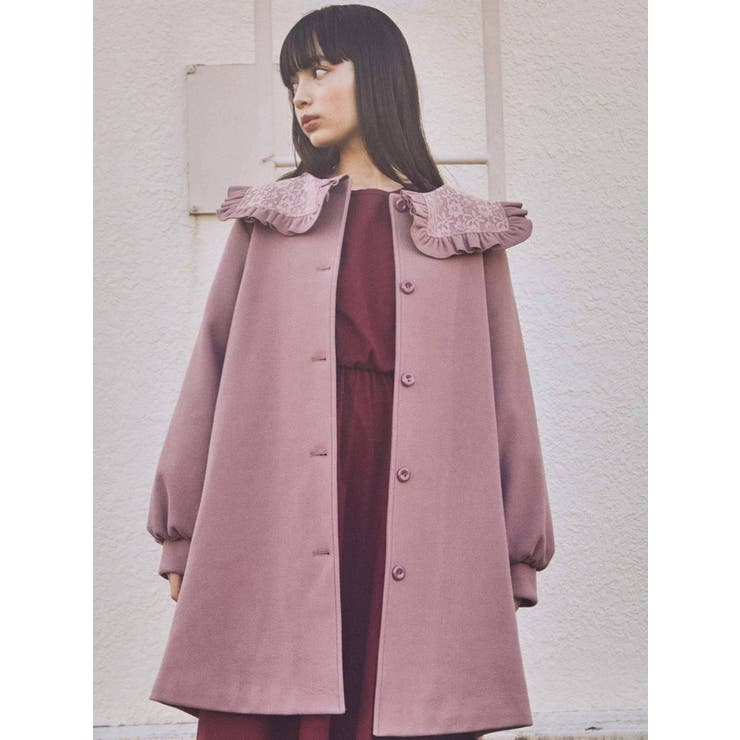 レースセーラーAラインコート[品番：MKSW0035029]｜merry jenny