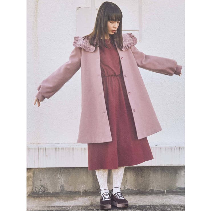 レースセーラーAラインコート[品番：MKSW0035029]｜merry jenny