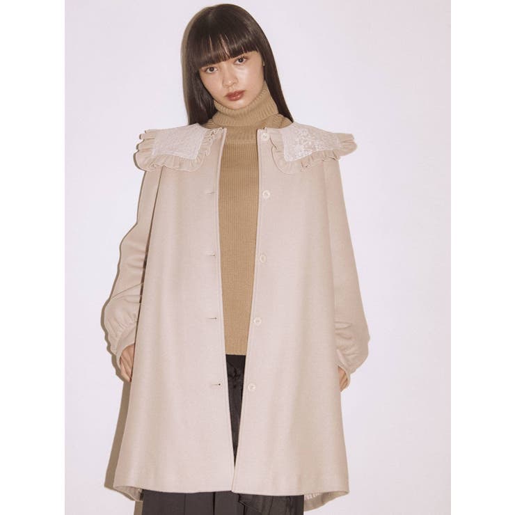 レースセーラーAラインコート[品番：MKSW0035029]｜merry jenny