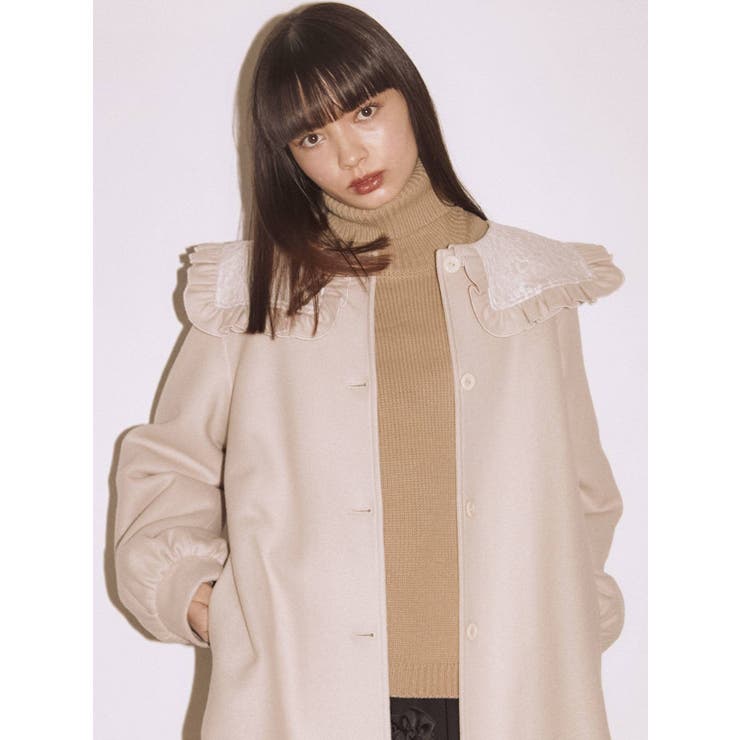 Merry Jenny ロングトレンチコート レースセーラーAラインコート[品番：MKSW0035029]｜merry jenny
