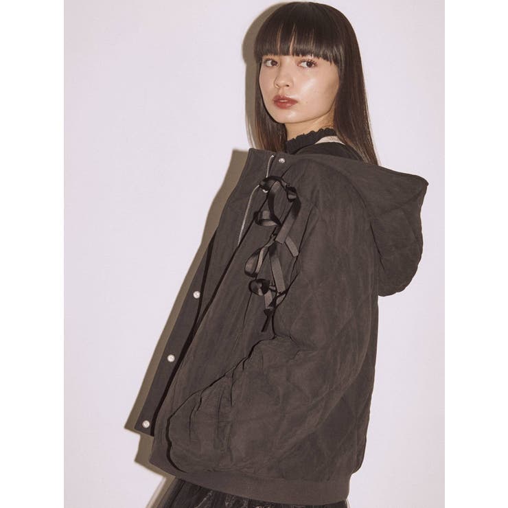 リボンキルティングジャケット[品番：MKSW0034988]｜merry jenny