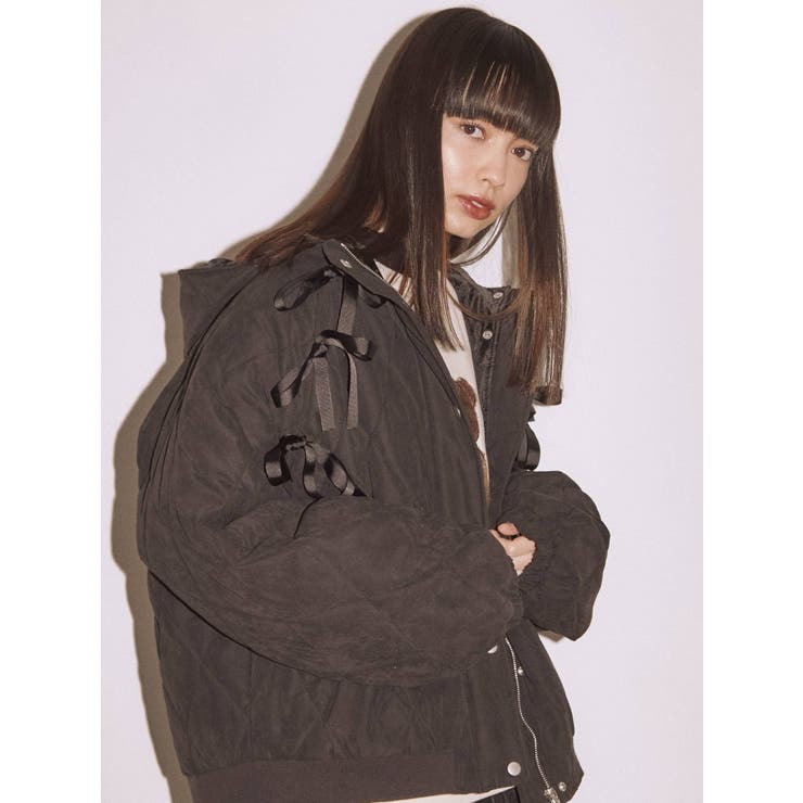 リボンキルティングジャケット[品番：MKSW0034988]｜merry jenny