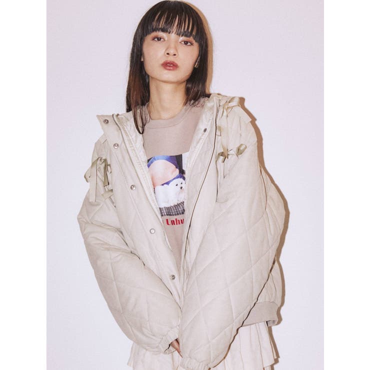 リボンキルティングジャケット[品番：MKSW0034988]｜merry jenny