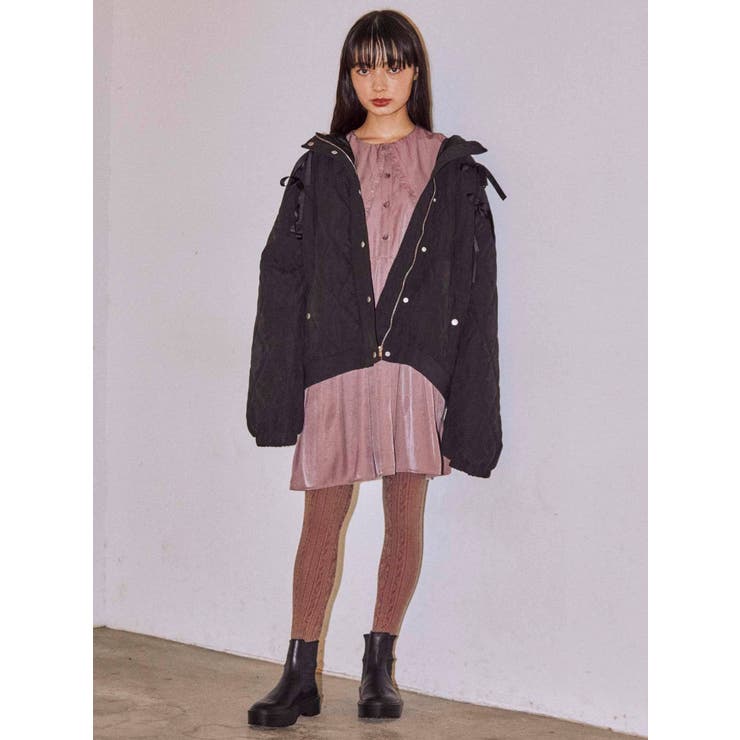 リボンキルティングジャケット[品番：MKSW0034988]｜merry jenny