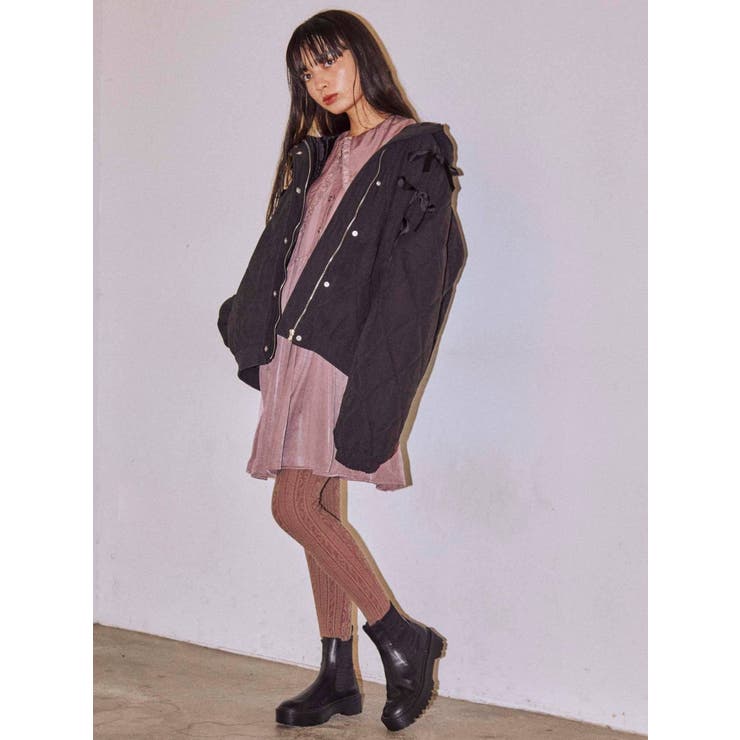 日本未入荷 キルティング ジャケット アウター リボン チェリー リボンキルトジャケット – WEGO ONLINE STORE