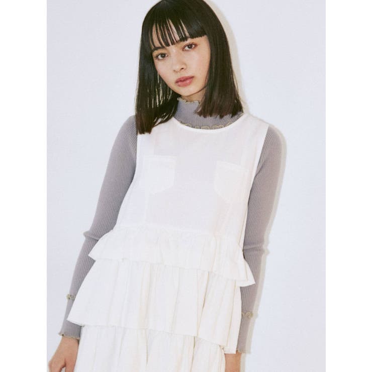 デニムティアードジャンスカ[品番：MKSW0034878]｜merry jenny