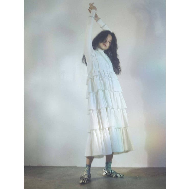 デニムティアードジャンスカ[品番：MKSW0034878]｜merry jenny