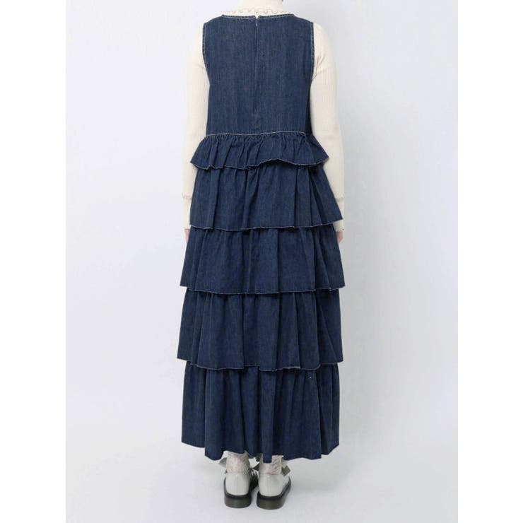 デニムティアードジャンスカ[品番：MKSW0034878]｜merry jenny