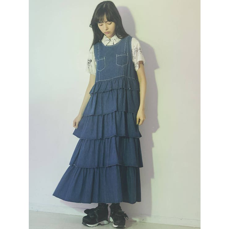 merry jenny デニムティアードジャンスカ㊿ デニムティアードジャンスカ[品番：MKSW0034878]｜merry jenny