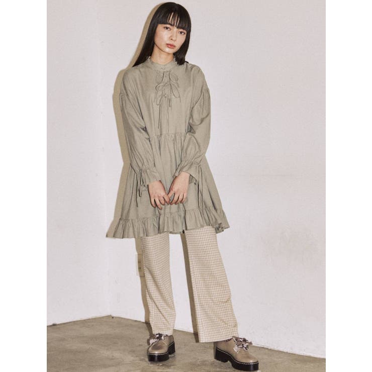 ギャザーリボンワンピース[品番：MKSW0035331]｜merry jenny （メリージェ二ー）のレディースファッション通販｜SHOPLIST（ショップリスト）