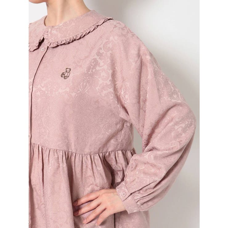 ジャガードbear刺繍ワンピース[品番：MKSW0035031]｜merry jenny