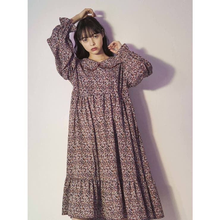フリルカラーflowerワンピース 品番 Mksw Merry Jenny メリージェリー のレディースファッション通販 Shoplist ショップリスト