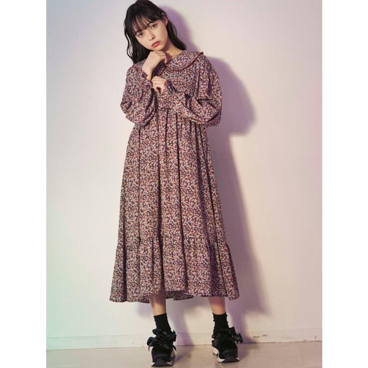 フリルカラーflowerワンピース 品番 Mksw Merry Jenny メリージェリー のレディースファッション通販 Shoplist ショップリスト