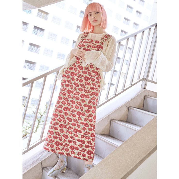 人気のファッションブランド 美品 Merry Jenny 花柄 Flowerジャガード ロングジャンスカ ロングワンピース Www Feedtheplanet Worldchefs Org