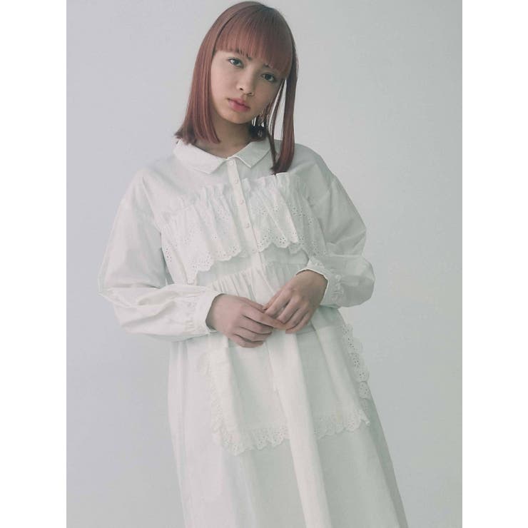 レースたくさんシャツワンピース[品番：MKSW0035862]｜merry jenny