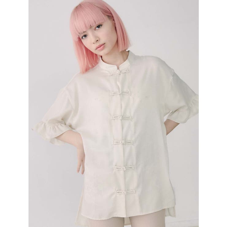 クレープカンフーシャツ 品番 Mksw Merry Jenny メリージェリー のレディースファッション通販 Shoplist ショップリスト