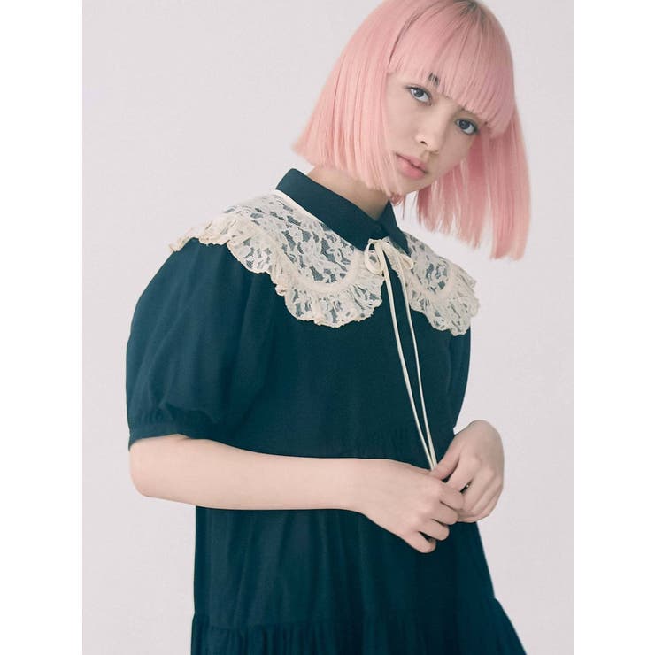 【即発送】つけ襟　フリル　カレンマニー　Paris シルク　トゥモローランド 即発送】つけ襟フリルカレンマニーParis シルクトゥモローランド