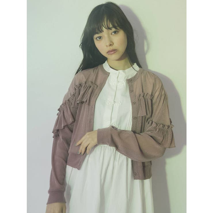 merry jenny カーディガン フリルニットソーカーディガン[品番：MKSW0037037]｜merry jenny