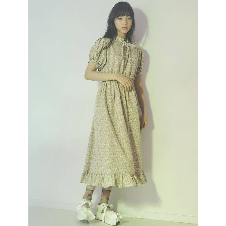 Floralボウタイパフワンピース 品番 Mksw Merry Jenny メリージェリー のレディースファッション通販 Shoplist ショップリスト