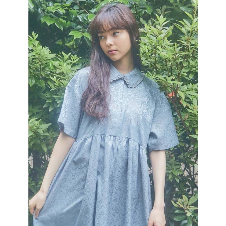 bearジャガードシャツワンピース[品番：MKSW0038665]｜merry jenny
