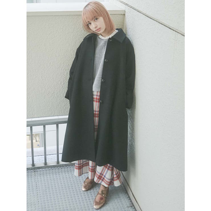 ギャザースリーブAラインコート[品番：MKSW0040052]｜merry jenny