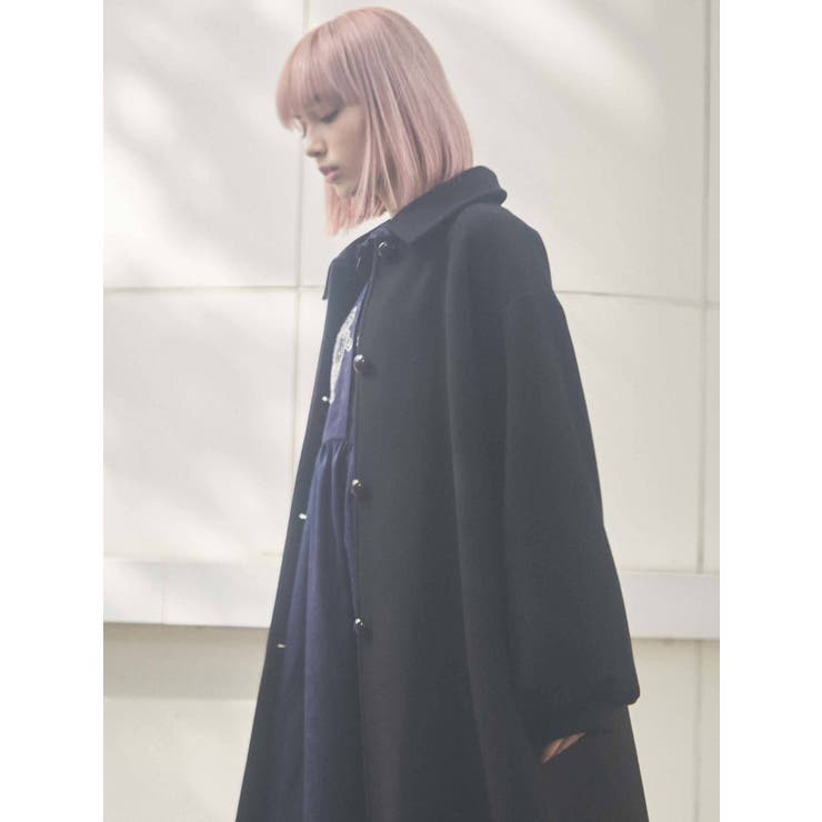 ギャザースリーブAラインコート[品番：MKSW0040052]｜merry jenny