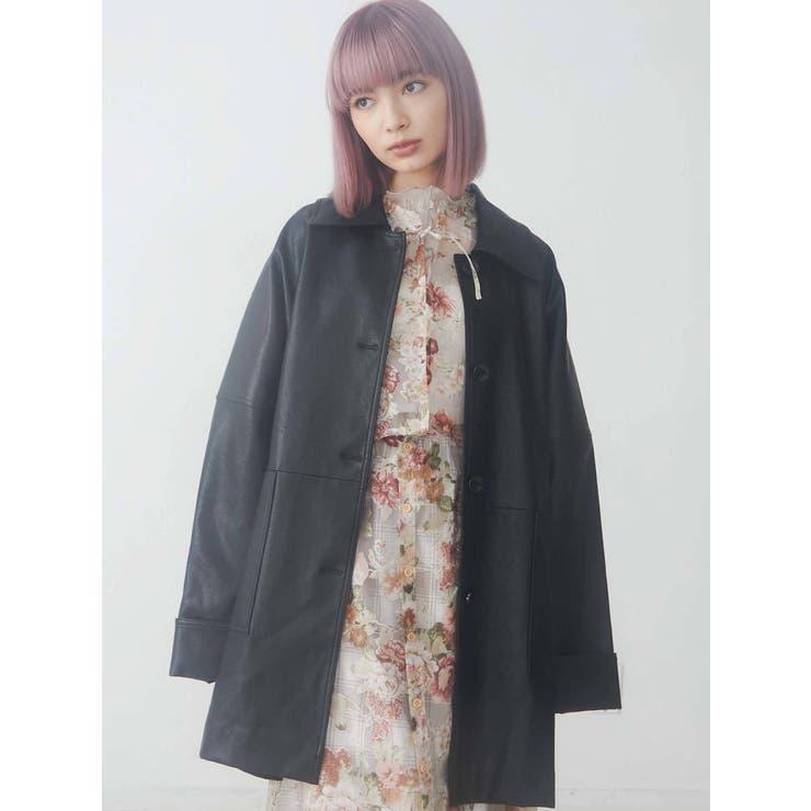 more loose フェイクレザージャケット[品番：MKSW0038699]｜merry