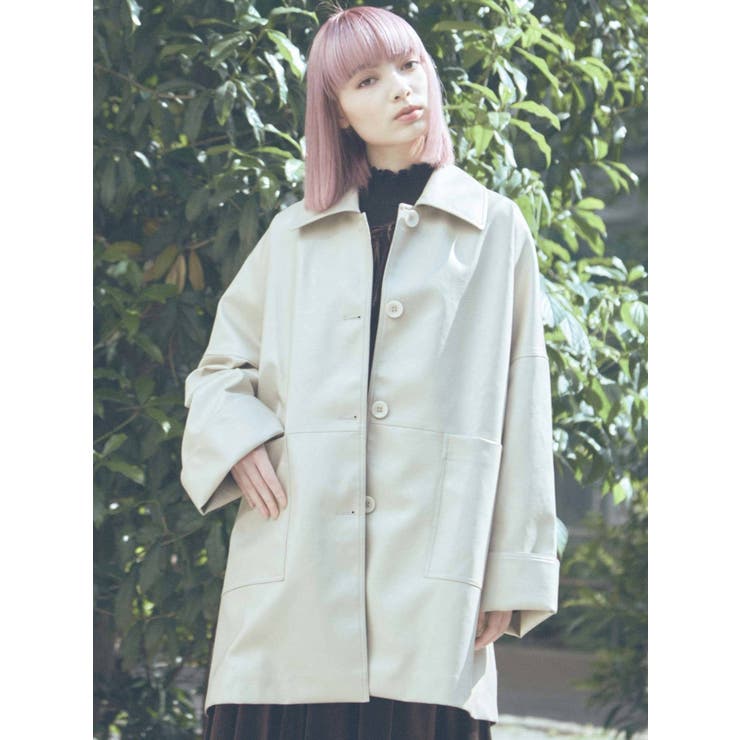 more loose フェイクレザージャケット[品番：MKSW0038699]｜merry