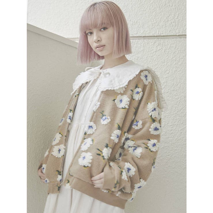 fluffy pattern jacket[品番：MKSW0040094]｜merry  jenny（メリージェ二ー）のレディースファッション通販｜SHOPLIST（ショップリスト）